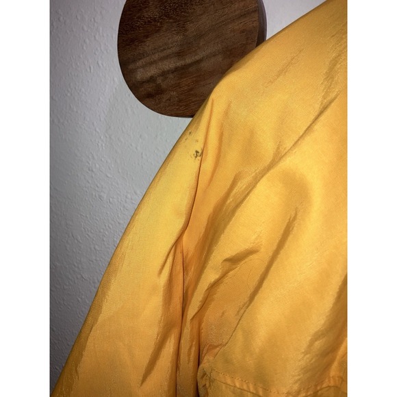 Abercrombie&Fitch Mens Yellow Fleece Lined Jacket Size Small Rare 1990s *Flaw